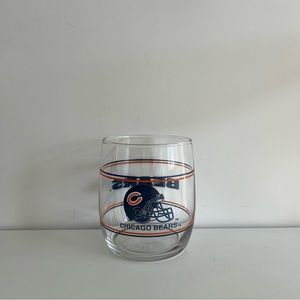 Vintage Chicago Bears NFL Short Barrel Logo Helmet Glass Stemless Tumbler